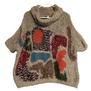 Miss Kelly 1999 Crochet Women's XL Mixed Texture Yarn Glitter Shine Boho Cottage